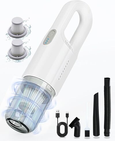 Handheld Vacuum Cordless, 12000PA Strong Suction Hand Vacuum, Lightweight Handheld Pet Vacuum, Wireless Handheld Car Vacuum Cleaner for Car Home and Office in Saudi Arabia