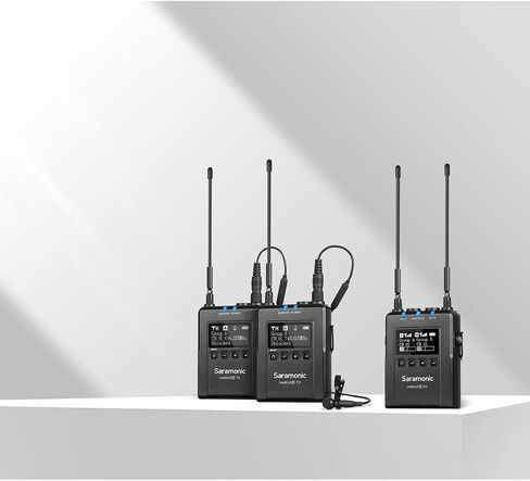 Saramonic Advanced 2-Person Wireless UHF Lavalier System with Dual Camera-Mount Receiver, Premium DK3A Lavaliers, Li-Ion Power, Hard Case & More (UwMic9S Kit 2),UWMIC9S-KIT2,Black in Kuwait