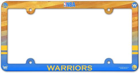 إطار لوحة ترخيص من البلاستيك بنمط Golden State Warriors من Wincraft NBA بألوان كاملة، مقاس واحد، لون الفريق in Saudi Arabia