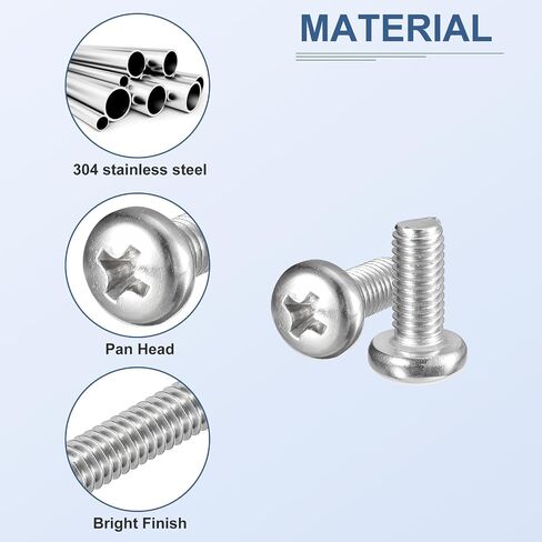 240Pcs Nuts and Bolts Assortment Kit, M5 Phillips Pan Head Machine Screws, 304 Stainless Steel Metric Machine Screws Assortment Kit with Washers in Saudi Arabia