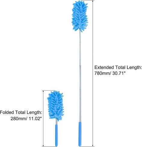 MECCANIXITY Microfiber Duster for Cleaning, 11 to 31 Inch Washable Extendable Brush for Window, Furniture, Ceiling Fan, Purple in Saudi Arabia