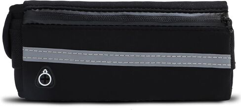 Kisma Cycling Fanny Pack and Waist Pouch for Biking, Cyclists, Running, and Fitness, Adjustable Strap, Zippered Storage Pockets, and Hands-Free Carrying, Men and Women (Black) in Saudi Arabia