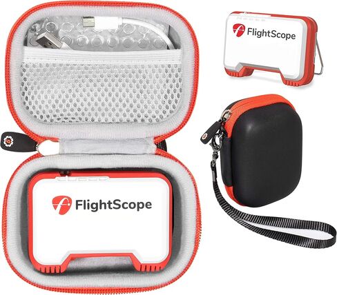 GETGEAR Protective case for FlightScope Mevo-Portable Personal Launch Monitor for Golf, mesh Accessories Pocket for Cable, Convenient Carabiner in Kuwait