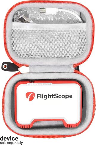 GETGEAR Protective case for FlightScope Mevo-Portable Personal Launch Monitor for Golf, mesh Accessories Pocket for Cable, Convenient Carabiner in Kuwait