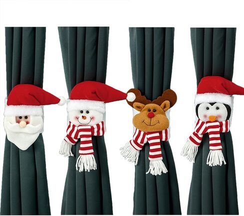 4 قطع ستارة عيد الميلاد أبازيم عيد الميلاد الكرتون سانتا كلوز ثلج الأيائل دمية المشابك عيد ميلاد سعيد نافذة ديكور للمنزل الديكور دمية المشبك عرض نافذة قلادة لعيد الميلاد السنة الجديدة in Kuwait