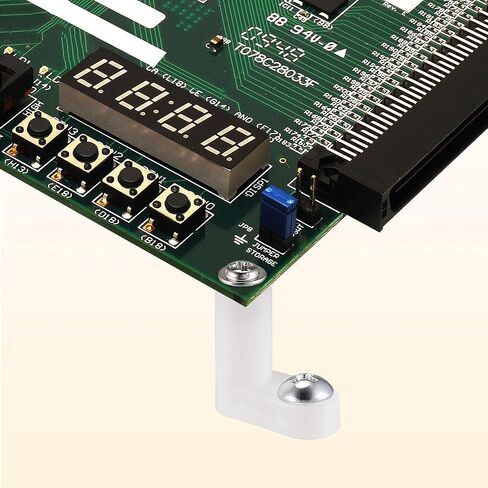 Uxcell 100 قطعة لوحة دوائر كهربائية PCB الفواصل L شكل البلاستيك المعزول أقدام التركيب الثابتة 0.8 بوصة دعم الارتفاع مع مسامير in Saudi Arabia