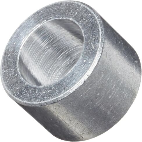 Small Parts 100204RSA Round Spacer, Aluminum, Plain Finish, #4 Screw Size, 3/16" OD, 0.115" ID, 1/8" Length (Pack of 25) in Saudi Arabia