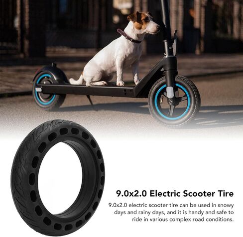Electric Scooter Tire, 9.0x2.0 Rubber Tire Thickened Replacement Wheel in Saudi Arabia