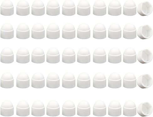 50 Pcs Hex Nut Cover, Black M10 Bolt Dome Caps Covers, Plastic Dome Bolt Nut Protection Caps Cover for Bolts,Hex Hexagon Screws in Kuwait
