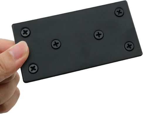4PCS Black Flat Straight Support Bracket 3.94 x 1.97 inch Flat Mending Plate Straight Steel Brace Fixing Joining Plate Fix Wood Connection Plate for Wood with 24PCS Screws in Saudi Arabia