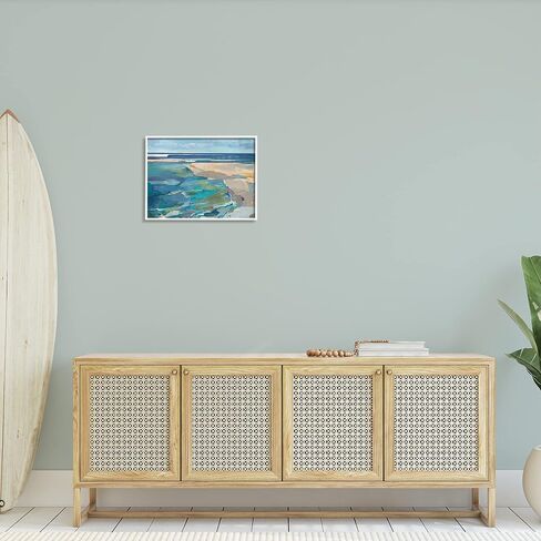 Stupell Industries Abstract Beach Landscape Pastel Cubism Painting, Design by Third and Wall in Saudi Arabia