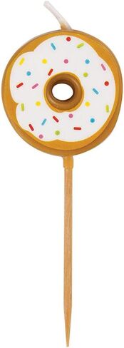 شموع عيد ميلاد على شكل كعكة الدونات - عبوة من 6 قطع | غلاف وديكور للكيك نابض بالحياة وممتع، مثالي للاحتفالات والأطفال والكبار in Kuwait