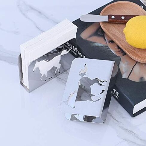 Stainless Steel Napkin Holder Paper Napkin Holder Organizer Tissue Dispenser for Kitchen Countertops, Dining Table, Picnic Table (Window Grilles) in Saudi Arabia