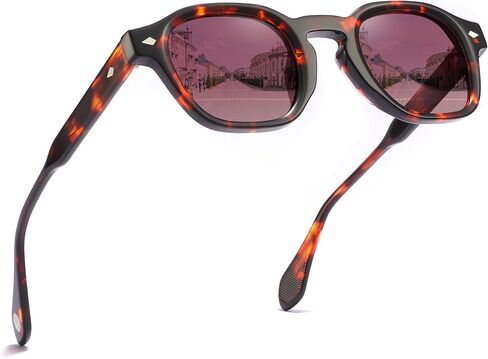 Acetate Polarized Sunglasses for Women and Men - Trendy Round Cat Eye Styles HD Polarized UV Protection Sunglasses in Saudi Arabia