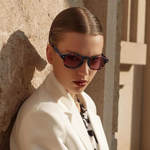 Acetate Polarized Sunglasses for Women and Men - Trendy Round Cat Eye Styles HD Polarized UV Protection Sunglasses in Saudi Arabia