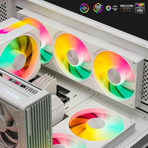 upHere 360mm All-in-One 5V ARGB Computer Case Fan with PWM 4-Pin Interface High Performance Cooling Low Noise for Enhanced PC Cooling White U3TC3 in Saudi Arabia