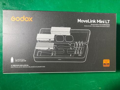 Godox MoveLink Mini LT Kit2 ميكروفون لاسلكي للآيفون، نطاق 100 متر (328 قدمًا)، إلغاء الضوضاء 2.4G ميكروفون لاسلكي Lavalier مع علبة شحن لميكروفون iPhone لتسجيل الفيديو، تسجيل الفيديو، TikTok in Saudi Arabia