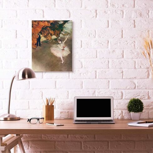 Stupell Industries Ballet Stage Red Brown Classic Painting, Design by Edgar Degas Wall Art, 16 x 20, Canvas in Saudi Arabia