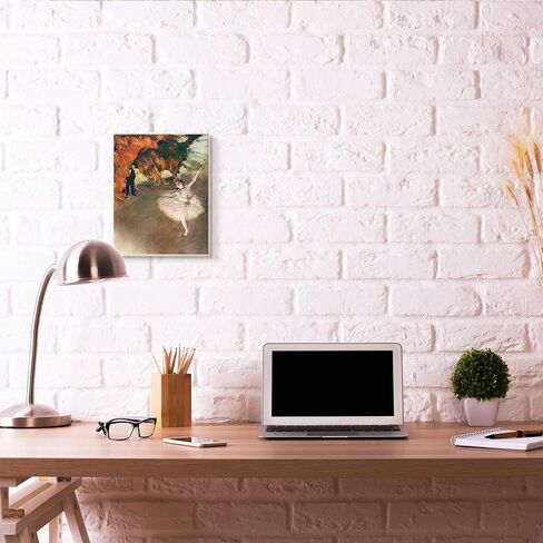 Stupell Industries Ballet Stage Red Brown Classic Painting, Design by Edgar Degas Wall Art, 16 x 20, Canvas in Saudi Arabia