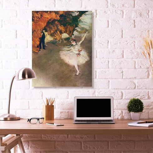 Stupell Industries Ballet Stage Red Brown Classic Painting, Design by Edgar Degas Wall Art, 16 x 20, Canvas in Saudi Arabia