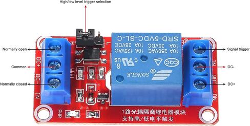 1 Channel 5v Relay Module Board Shield with Optocoupler Support High/Low Level Trigger Compatible Relay（Pack of 8） (5V) in Saudi Arabia