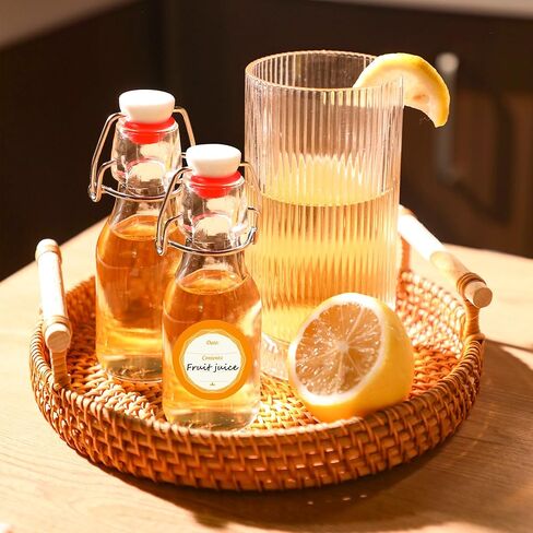 20 عبوة من الزجاجات الزجاجية ذات الوجه العلوي، 3.38 أونصة/100 مل زجاجة زجاجية صغيرة متأرجحة، زجاجات مشروبات كحولية صغيرة شفافة، وعاء تزيين للحرف اليدوية والهدايا وحفلات الزفاف in Kuwait