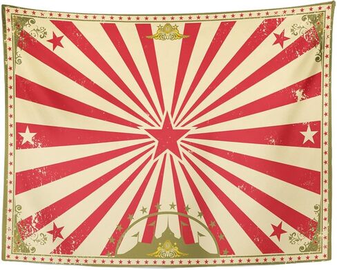 Emvency نسيج كرنفال السيرك خمر لحجم الشاشة الخاصة بك سرادق ملهى ديكور المنزل الجدار شنقا لغرفة المعيشة غرفة نوم النوم 60x80 بوصة in Kuwait