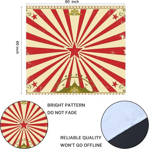 Emvency نسيج كرنفال السيرك خمر لحجم الشاشة الخاصة بك سرادق ملهى ديكور المنزل الجدار شنقا لغرفة المعيشة غرفة نوم النوم 60x80 بوصة in Kuwait