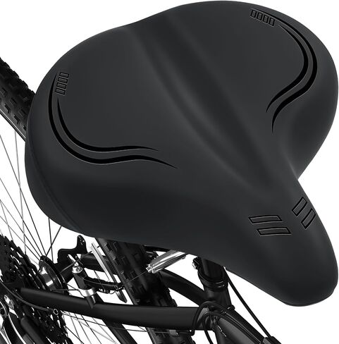 Oversized Bike Seat Compatible with Peloton Bike & Bike+, Replacement Wide Bike Seat Cushion for Peloton Spin Bike Road or Exercise Bike, Bicycle Saddle for Women & Men, Accessories for Most Bikes in Saudi Arabia