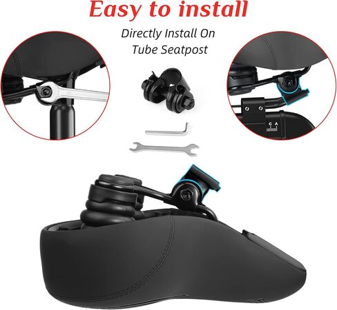 Oversized Bike Seat Compatible with Peloton Bike & Bike+, Replacement Wide Bike Seat Cushion for Peloton Spin Bike Road or Exercise Bike, Bicycle Saddle for Women & Men, Accessories for Most Bikes in Saudi Arabia