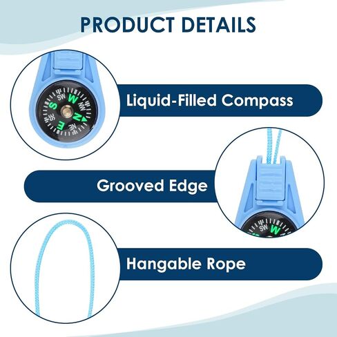 Mini Survival Compass for Kids, Camping Hiking Pocket Compass Keychain for Hiking Survival Small Compasses Paracord, Kids Scout Compass for Emergency in Saudi Arabia
