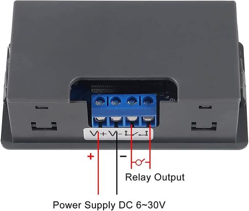 تيار مستمر 6-30 فولت وحدة تأخير التتابع وحدة تأخير الوقت شاشة LCD الرقمية 0.01s-9999min 50mA مؤقت رقمي تأخير دورة التبديل مع كابل أحمر وأسود in Saudi Arabia