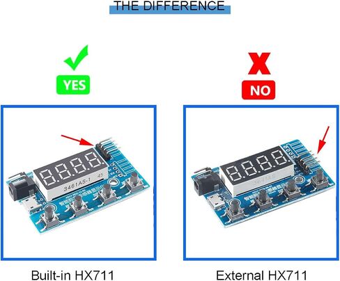 HX711 وحدة خلية الحمل الرقمية وحدة A/D عرض مستشعر ضغط الوزن 24 بت مقياس الوزن مقياس عرض إلكتروني مع كابل Micro USB in Saudi Arabia