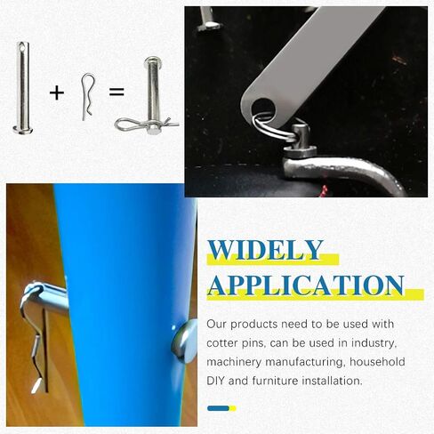 Glarks 64Pcs 12 Sizes 304 Stainless Steel Flat Head Single Hole Clevis Pins Assortment Kit in Saudi Arabia
