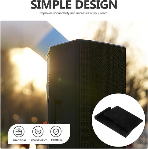 Loudspeaker Acoustic Foam 2PCS Speaker Acoustic Pads Foam Studio Monitor Speaker Cushion High Density Acoustic Foam for Sound Improvement Vibrations Speaker Foams Pad in Saudi Arabia