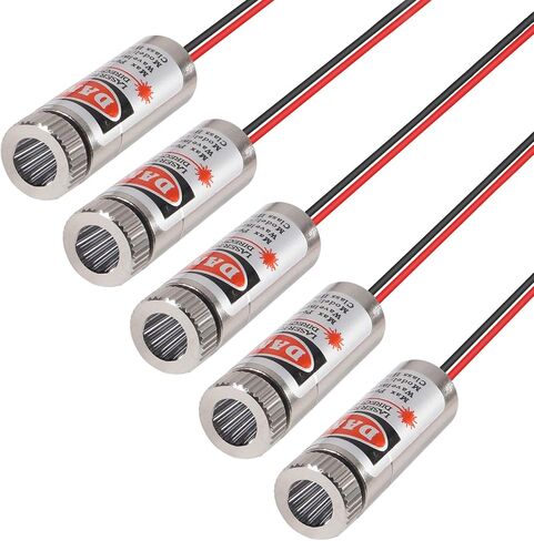 5pcs 650nm 5mw Laser Head Laser Tube Adjustable Focus 3~5V Red Laser Tube for Sight Positioning Sighting Telescope (Cross) in Saudi Arabia