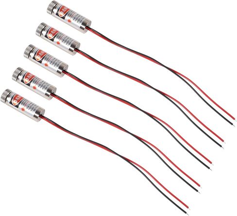 5pcs 650nm 5mw Laser Head Laser Tube Adjustable Focus 3~5V Red Laser Tube for Sight Positioning Sighting Telescope (Cross) in Saudi Arabia