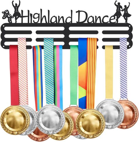 SUPERDANT Dance Medal Holder Ballet Medals Display Black Iron Wall Mounted Born to Dance Medal Hooks for 60+ Medal Rack Display Competition Wall Hanging Gift for Girls Christmas Birthday Gift in Saudi Arabia