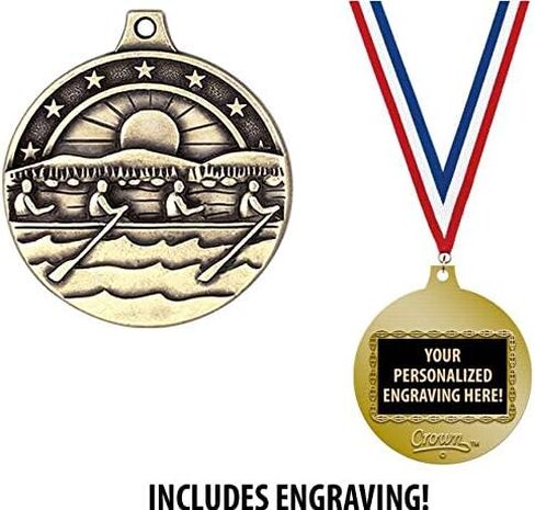 Rowing Medals, 2" Gold Rowing Medal Award with Free Custom Engraving Prime in Saudi Arabia