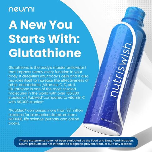 فيتامينات سائلة من NutriSwish، 10 أونصة سائلة، مكمل غذائي متعدد الفيتامينات السائلة مع ماء نقي للغاية، الجلوتاثيون، إل-سيستين، أسكوربات الكالسيوم (فيتامين C)، الكركمين، حمض الطرطريك، سوربات البوتاسيوم in Saudi Arabia