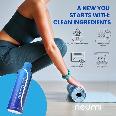فيتامينات سائلة من NutriSwish، 10 أونصة سائلة، مكمل غذائي متعدد الفيتامينات السائلة مع ماء نقي للغاية، الجلوتاثيون، إل-سيستين، أسكوربات الكالسيوم (فيتامين C)، الكركمين، حمض الطرطريك، سوربات البوتاسيوم in Saudi Arabia