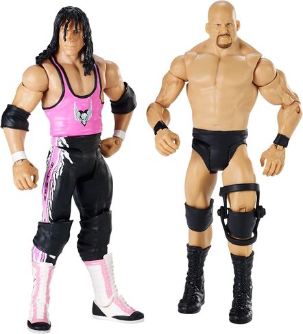 WWE MATTEL Wrestlemania 32 مجسم ستيف أوستن وبريت (عبوتان) in Saudi Arabia