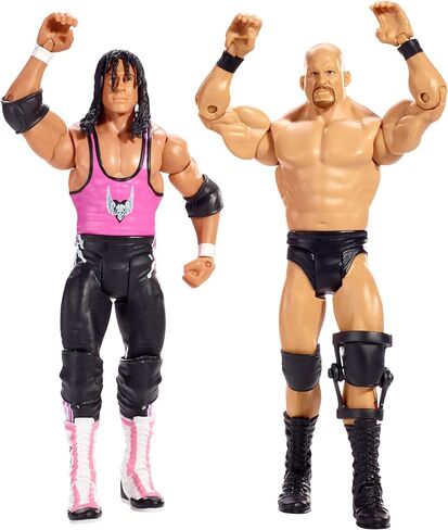 WWE MATTEL Wrestlemania 32 مجسم ستيف أوستن وبريت (عبوتان) in Saudi Arabia