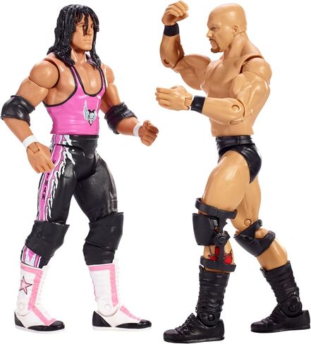 WWE MATTEL Wrestlemania 32 مجسم ستيف أوستن وبريت (عبوتان) in Saudi Arabia
