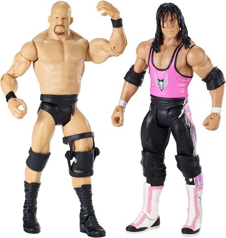 WWE MATTEL Wrestlemania 32 مجسم ستيف أوستن وبريت (عبوتان) in Saudi Arabia