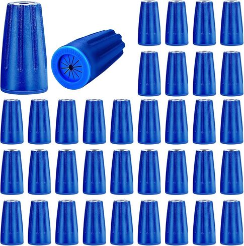 100 Pieces Waterproof Wire Electrical Connectors Black Waterproof Wire Nuts Outdoor Seal Electrical Twist Nuts Caps Cable Terminal Connector for Landscape Light, Irrigation Valves (0.93x0.47Inch) in Kuwait