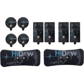 HiDow Tens Unit Replacement Stimulator Pads Large Electrodes Variety Pack | Premium Quality Large Electrode Pads Compatible with Hi-Dow | IQ Massager (2 of each size – Total 6)