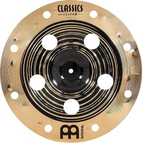 Meinl Cymbals Classics Custom Dual 16" Trash China Cymbal with Holes, Dark and Brilliant Finish — Made in Germany — for Rock, Metal and Fusion, 2-Year Warranty, (CC16DUTRCH)