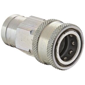 Dixon Valve 3KF3 Steel ISO-A Interchange Hydraulic Fitting, Coupler, 3/8" Coupling x 3/8" - 18 NPTF Female Thread