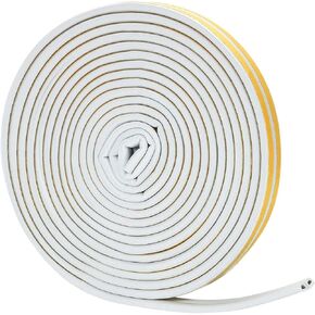 Indoor Weather Stripping, Self Adhesive Foam Window Seal Strip for Doors and Windows Weatherstrip Gap Blocker,23/64-Inch x 15/64-Inch x 10-Feet,(2 Seals Total 20 feet) Grey